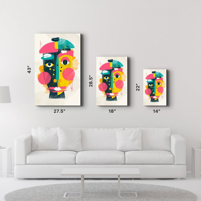 Wallity CAM-2071 Pintura Decorativa de Vidrio Templado Multicolor 46 x 72 cm
